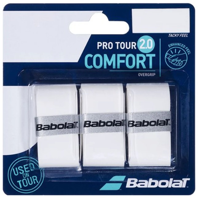 Babolat Pro Tour 2.0 Overgrip x3 (White)