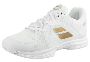 Babolat SFX3 AC Wimbledon Women's Tennis Shoes (White/Gold)