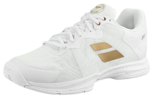 Babolat SFX3 AC Wimbledon Women's Tennis Shoes (White/Gold)