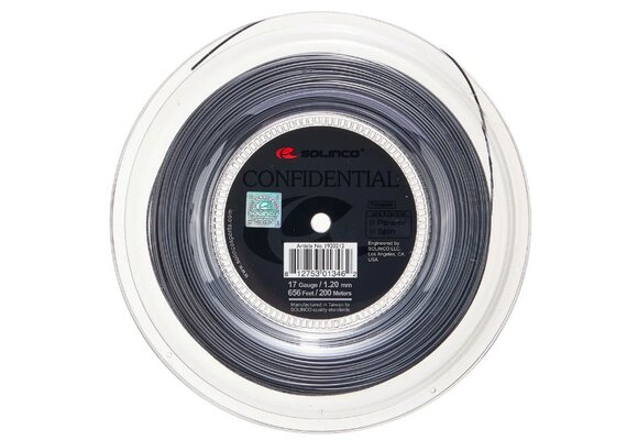 Solinco Confidential 17/1.20 Tennis String Reel (Gray)