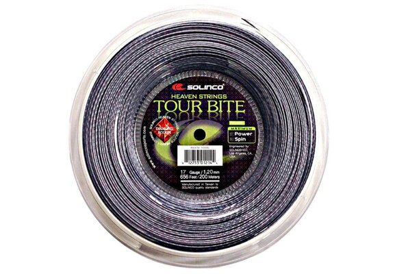 Solinco Tour Bite Diamond Rough 17/1.20 Tennis String Reel (Gray)