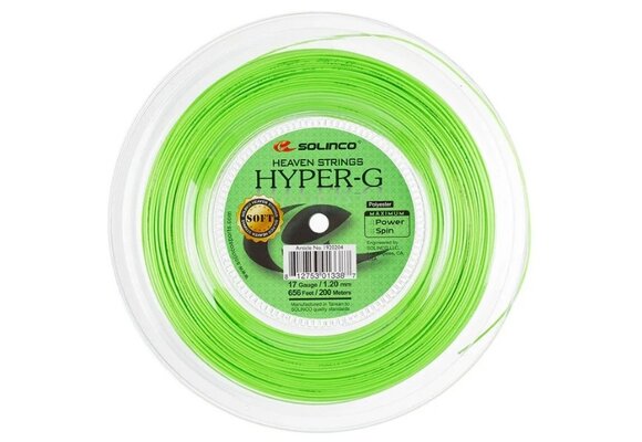 Solinco Hyper-G Soft 17/1.20 Tennis String Reel (Green)