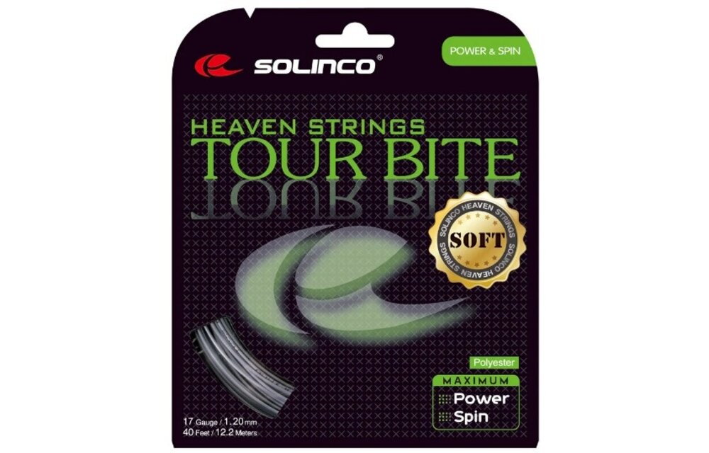 Solinco Tour Bite Soft 17/1.20 Tennis String (Silver)