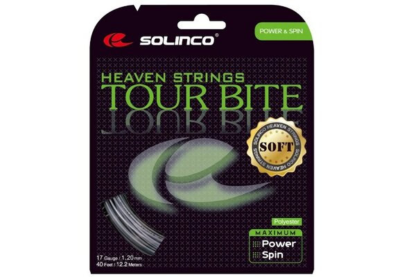 Solinco Tour Bite Soft 17/1.20 Tennis String (Silver)