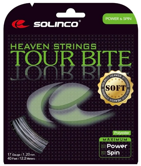 Solinco Tour Bite Soft 17/1.20 Tennis String (Silver)