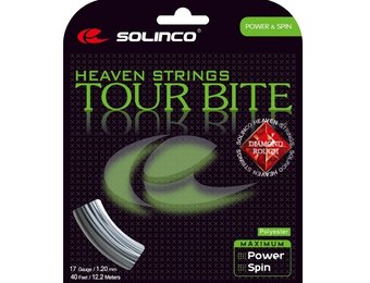 Solinco Tour Bite Diamond Rough 17/1.20 Tennis String (Silver)