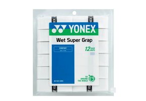 Yonex Wet Super Grap Overgrip 12 Pack (White)