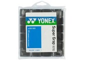 Yonex Wet Super Grap Overgrip 12 Pack (Black)