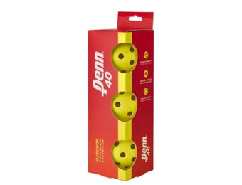 Penn 40 Outdoor Pickleball 3pcs (Yellow)