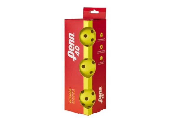 Penn 40 Outdoor Pickleball 3pcs (Yellow)