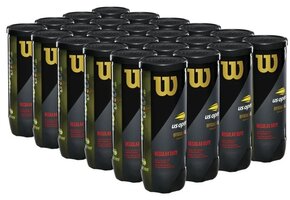 Wilson US Open Regular Duty Tennis Balls - Case (24 Cans)