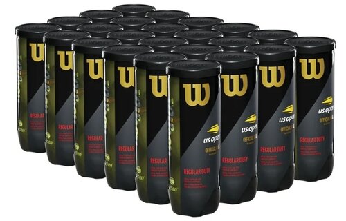 Wilson US Open Regular Duty Tennis Balls - Case (24 Cans)