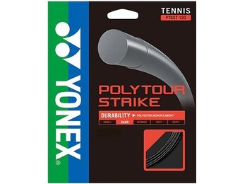 Yonex Poly Tour Strike 16L/1.25 Tennis String (Black)