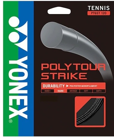 Yonex Poly Tour Strike 16L/1.25 Tennis String (Black)