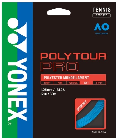 Yonex Poly Tour Pro 16L/1.25 Tennis String (Blue)