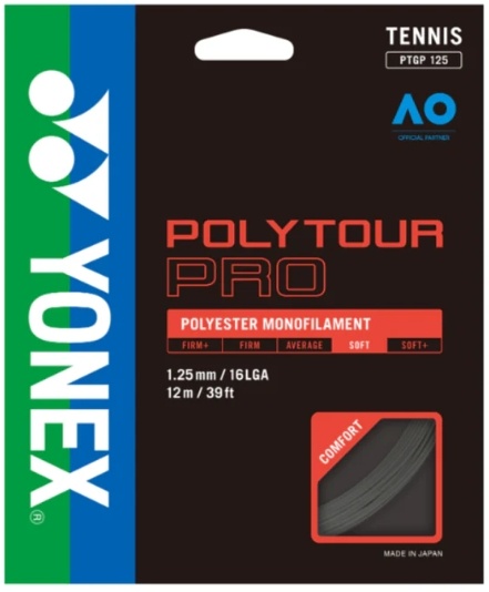 Yonex Poly Tour Pro 16L/1.25 Tennis String (Graphite)