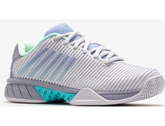 K-Swiss Hypercourt Express 2 Women's Tennis Shoe (Cloud/Gray/Purple)