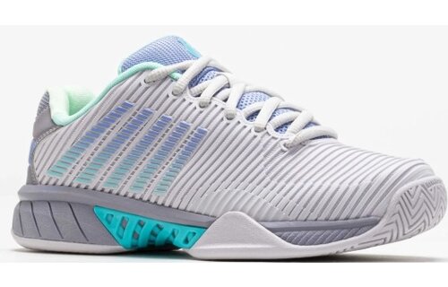 K-Swiss Hypercourt Express 2 Women's Tennis Shoe (Cloud/Gray/Purple)