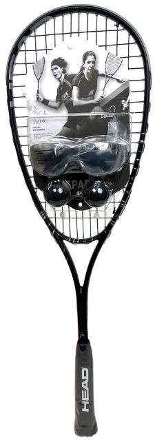 Head Spark Elite Pack 2024 (Squash Racquet, Eyeguards, Balls)