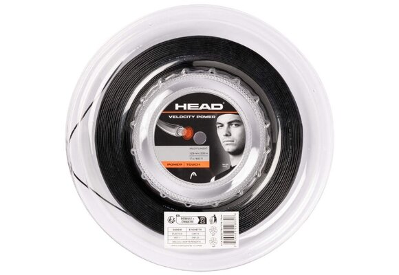 Head Velocity Power 17 Tennis String Reel (Black)