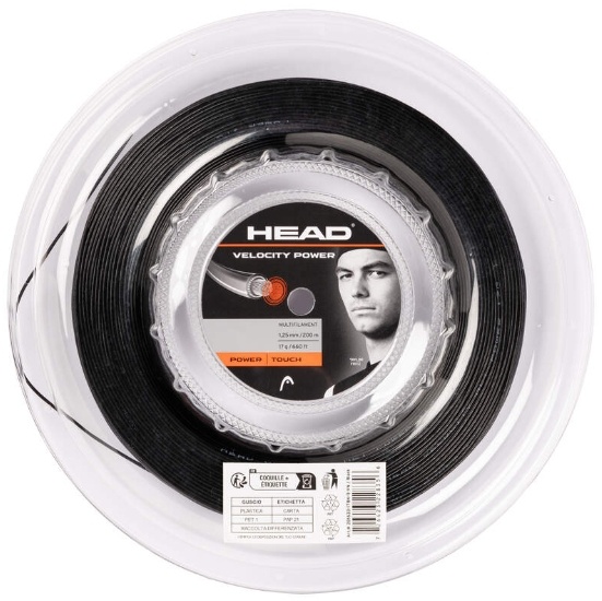 Head Velocity Power 17 Tennis String Reel (Black)
