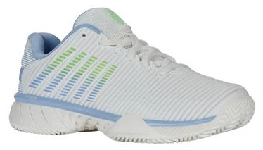 K-Swiss Hypercourt Express 2 Women's Tennis Shoe (White/Canal/Green)