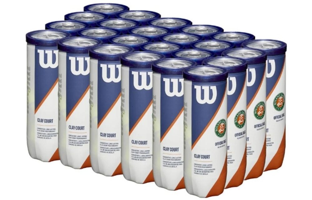Wilson Roland Garros Clay Tennis Balls Case (24 Cans)