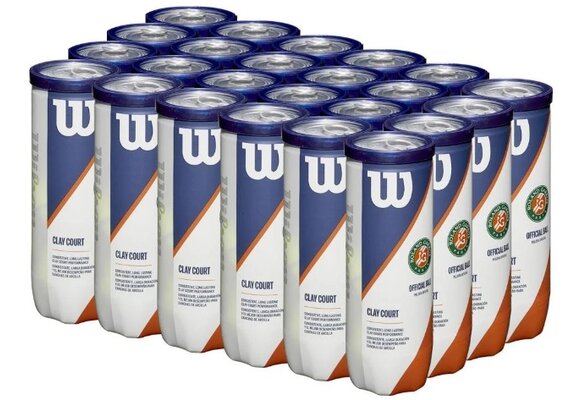 Wilson Roland Garros Clay Tennis Balls Case (24 Cans)