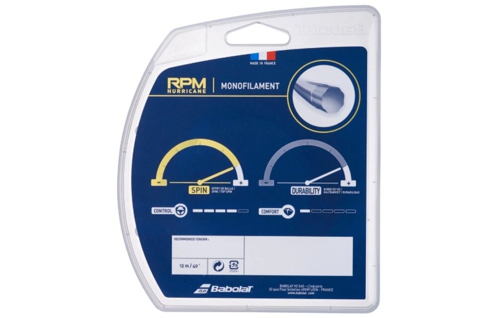 Babolat RPM Hurricane 16/1.30 Tennis String (Yellow)