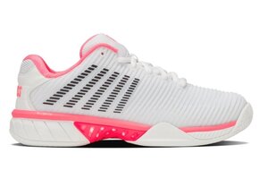 K-Swiss Hypercourt Express 2 Women's Tennis Shoe (White/Neon Pink/Black)