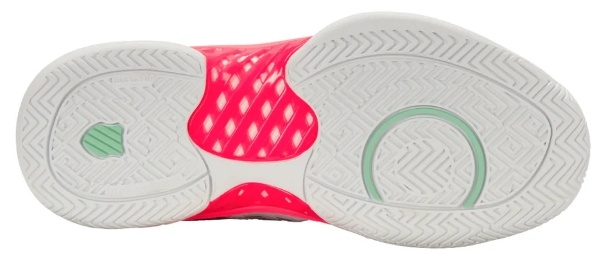 K-Swiss Hypercourt Express 2 Women's Tennis Shoe (White/Neon Pink/Black)