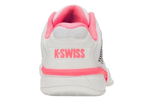 K-Swiss Hypercourt Express 2 Women's Tennis Shoe (White/Neon Pink/Black)