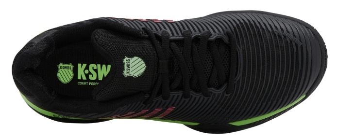 K-Swiss Hypercourt Express 2 Men's Tennis Shoe (Black/Soft Neon Green)