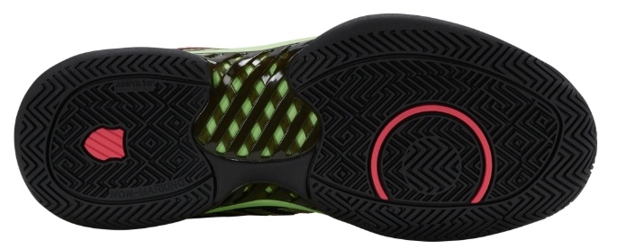 K-Swiss Hypercourt Express 2 Men's Tennis Shoe (Black/Soft Neon Green)