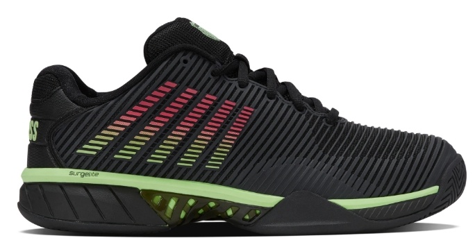 K-Swiss Hypercourt Express 2 Men's Tennis Shoe (Black/Soft Neon Green)