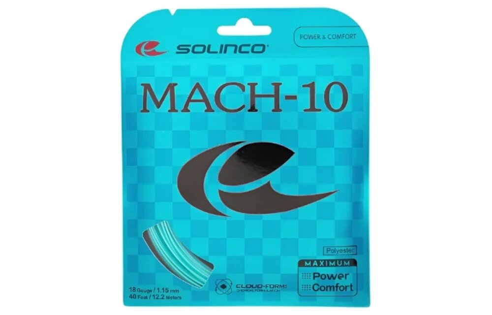 Solinco Mach-10 18/1.15 Tennis String (Blue)