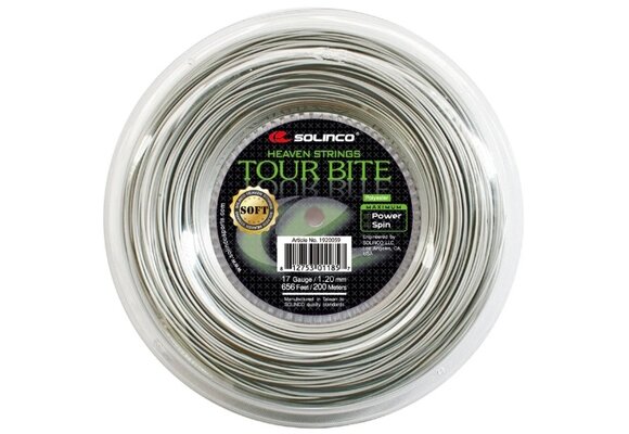 Solinco Tour Bite Soft 17/1.20 Tennis String Reel (Silver)