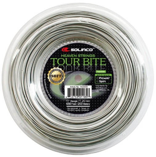 Solinco Tour Bite Soft 17/1.20 Tennis String Reel (Silver)