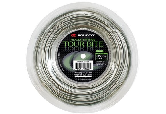 Solinco Tour Bite 16L/1.25 Tennis String Reel (Silver)