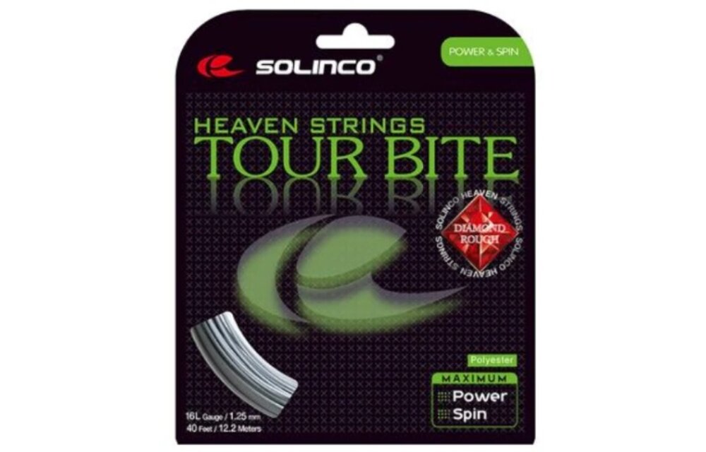 Solinco Tour Bite Diamond Rough 16L/1.25 Tennis String (Silver)