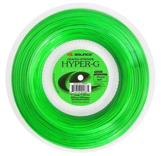 Solinco Hyper-G 17/1.20 Tennis String Reel (Green)