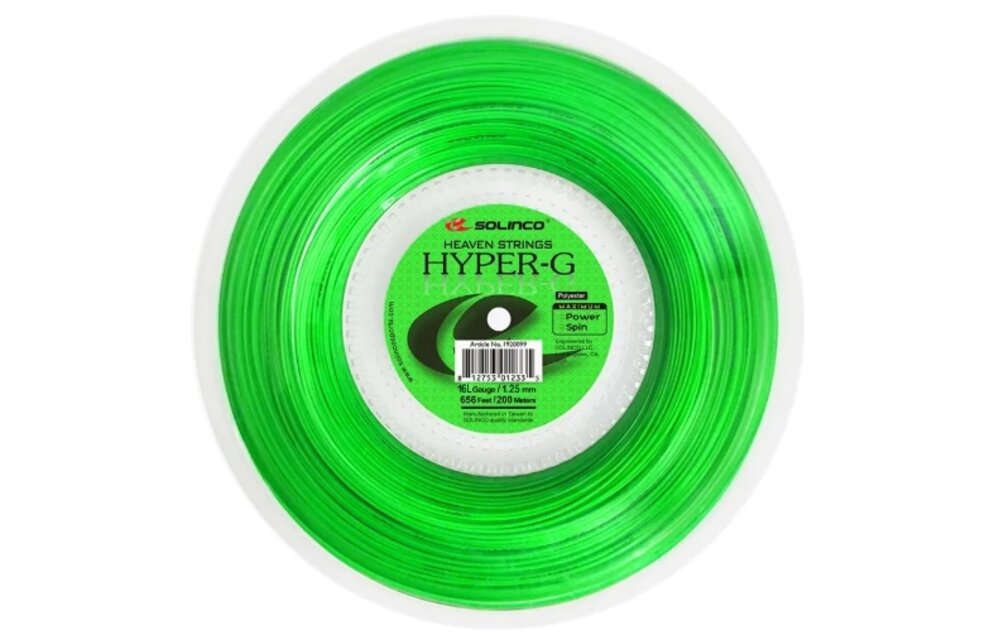 Solinco Hyper-G 16L/1.25 Tennis String Reel (Green)
