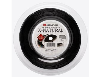 Solinco X-Natural Diamond Rough 17L/1.20 Tennis String Reel (Black)