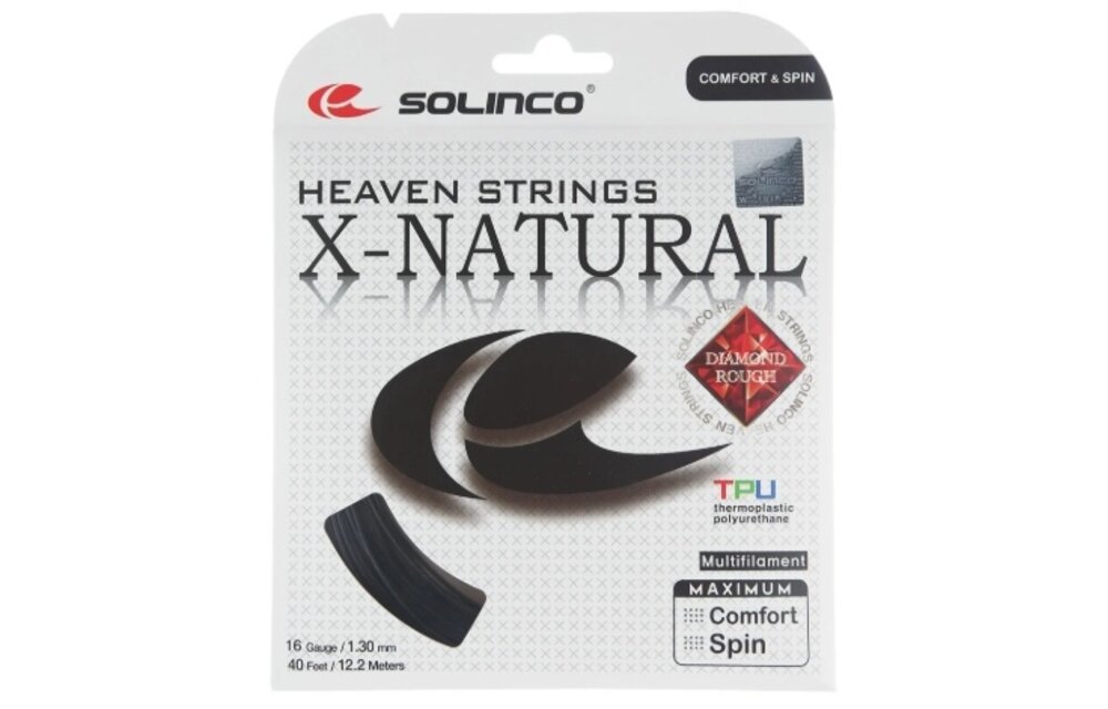 Solinco X-Natural 16/1.30 Tennis String (Black)