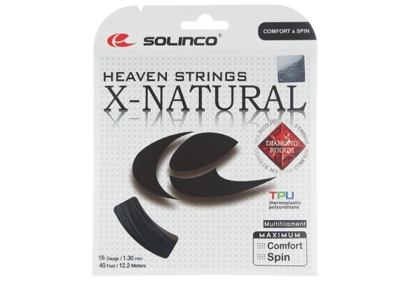 Solinco X-Natural 16/1.30 Tennis String (Black)