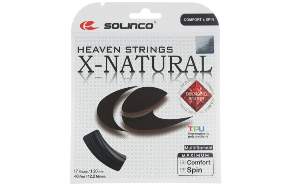 Solinco X-Natural 17/1.20 Tennis String (Black)