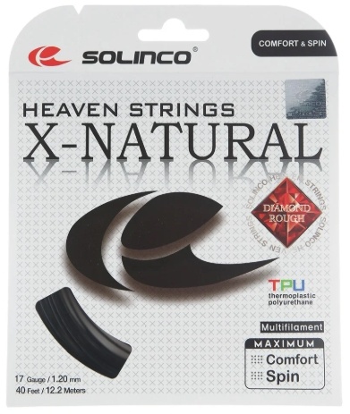 Solinco X-Natural 17/1.20 Tennis String (Black)