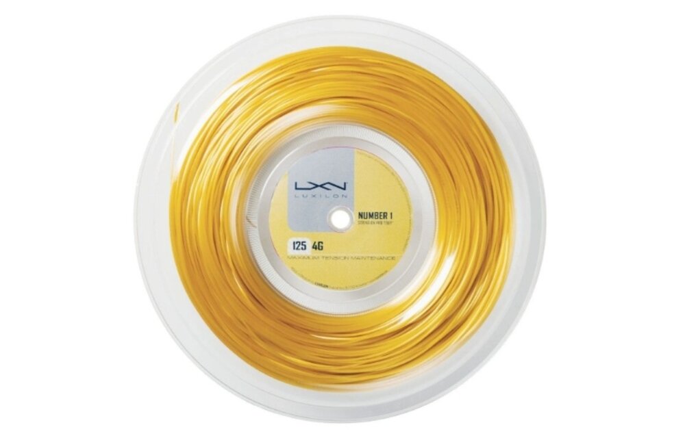 Luxilon 4G Soft 125/16L Tennis String 220M Reel (Gold)