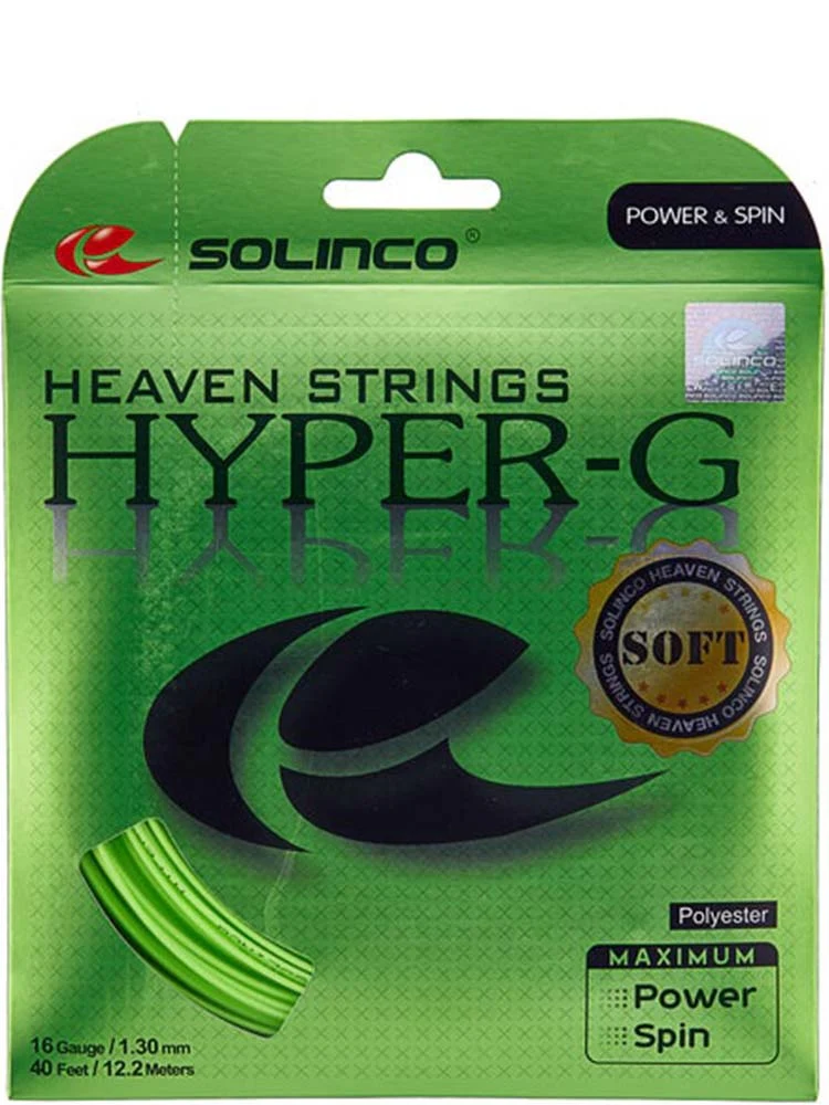 Solinco Hyper-G Soft 16/1.30 Tennis String (Green)