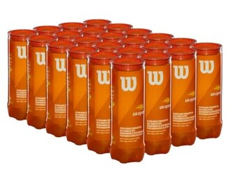 Wilson US Open Tournament 60' Orange Junior Tennis Balls - 24 Can Case